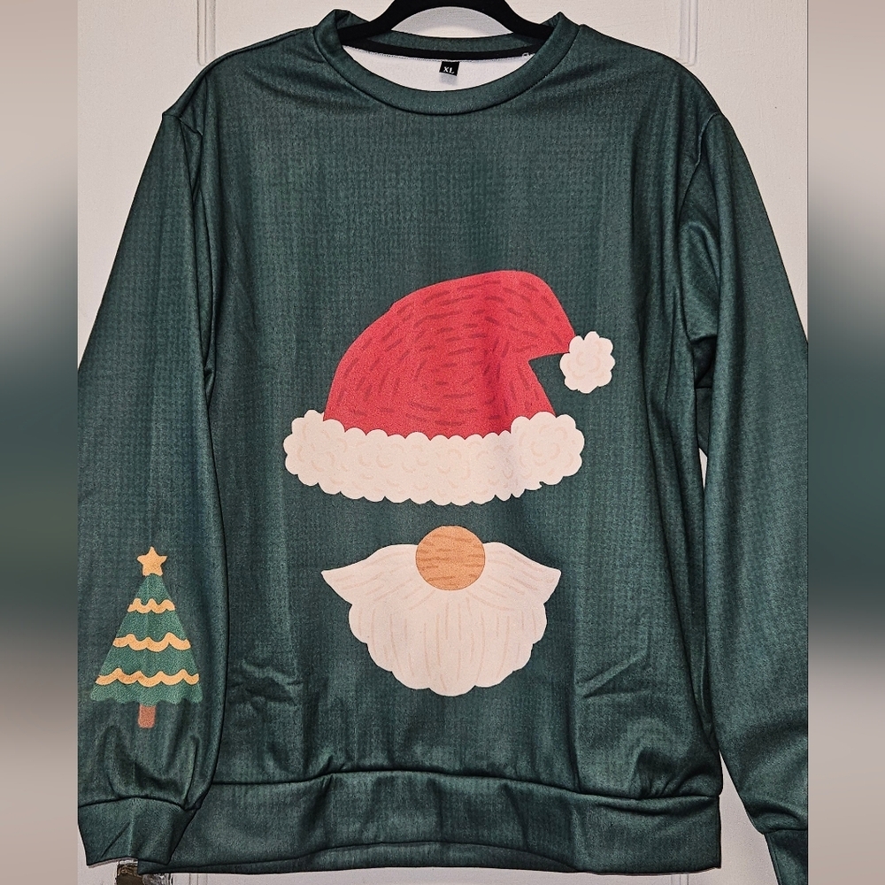 Green Christmas Fleece-Lined Sweatshirt – Holiday Pullover